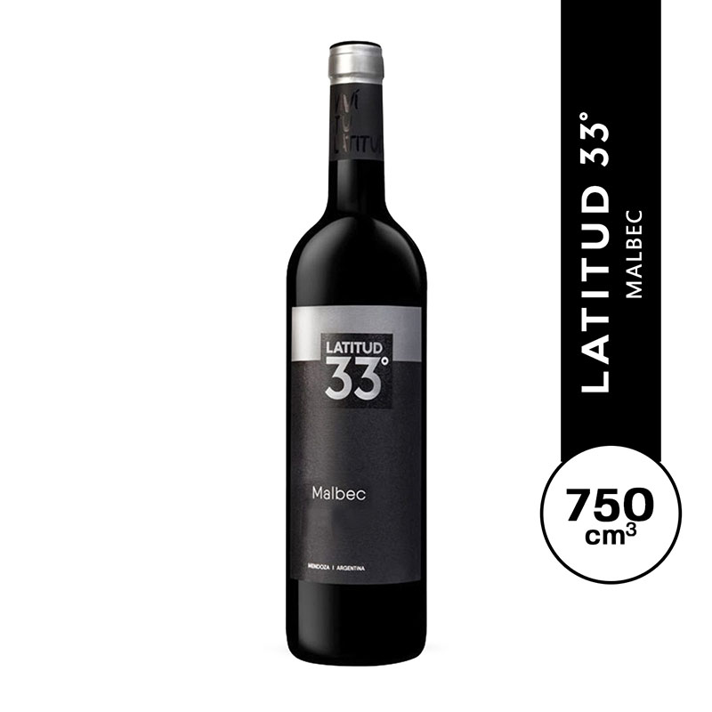 Latitud 33 Malbec 750 ml.