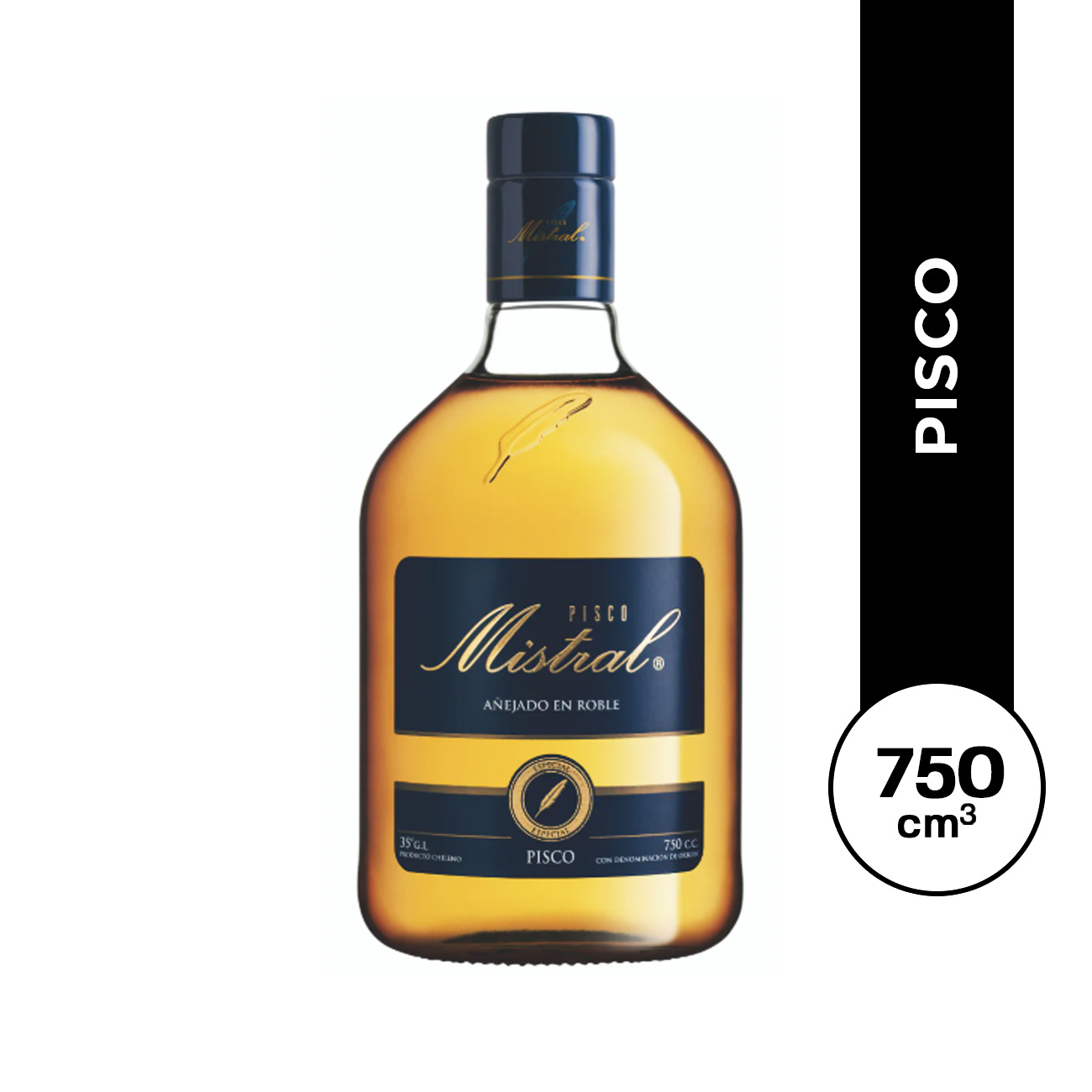 Pisco Mistral 750 ml.