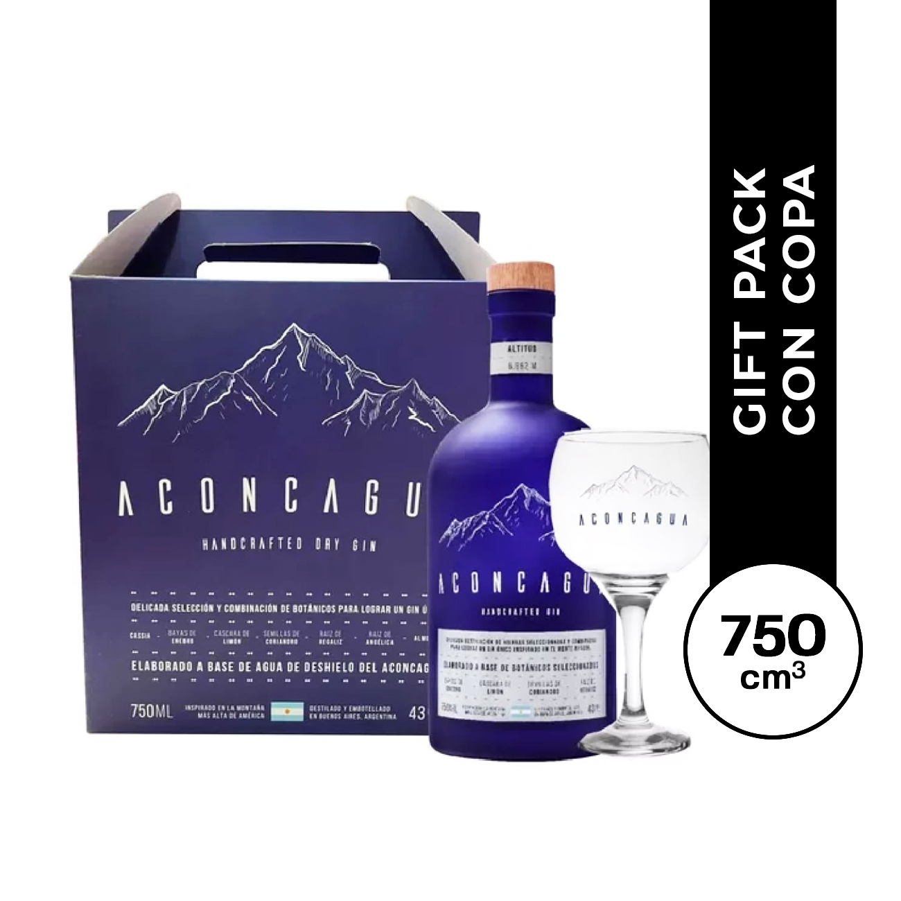 Gift pack Aconcagua - Gin Aconcagua 750ml. + Copón