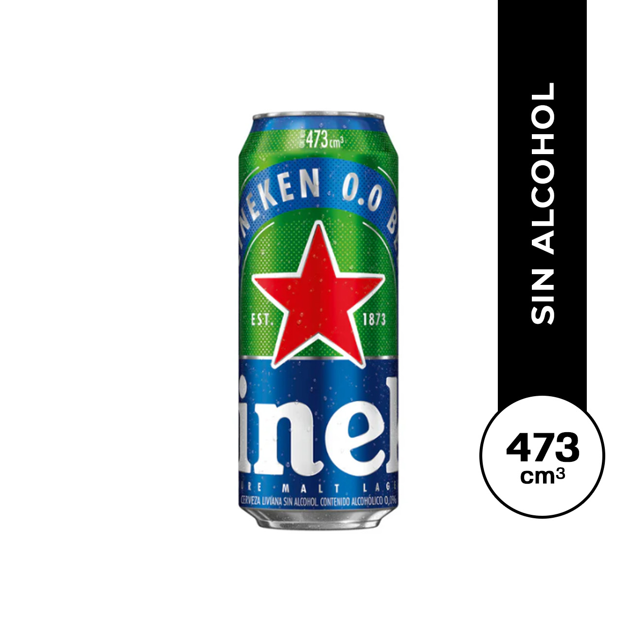 Heineken 0.0 Sin alcohol - Lata 473 ml.