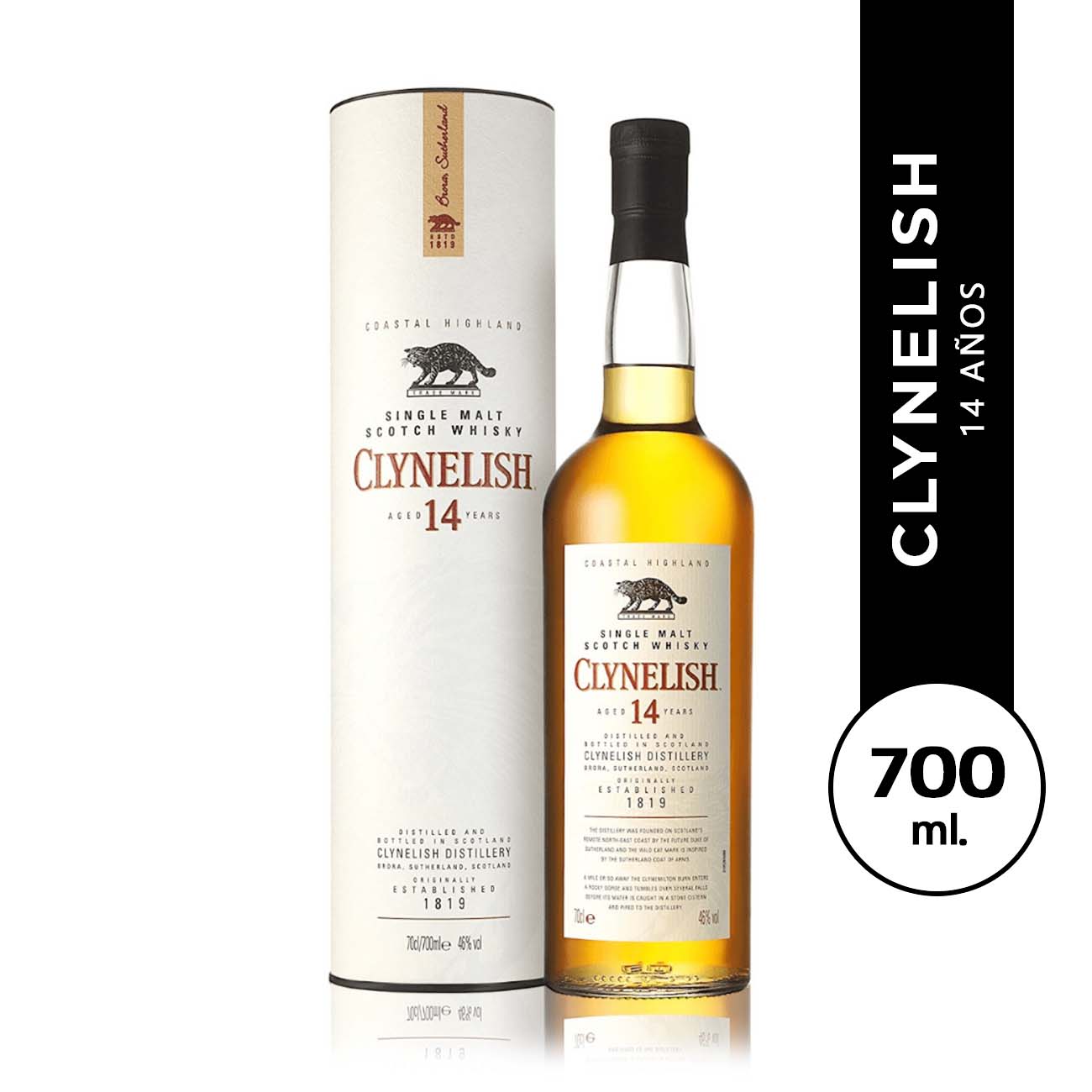 Clynelish 14 años Single Malt Whisky 700 ml.