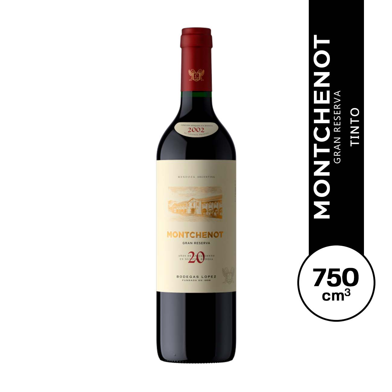 Montchenot Gran Reserva Tinto 20 años 750 ml.