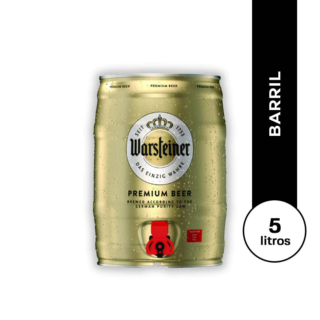 Cerveza Warsteiner Barril 5 l. 