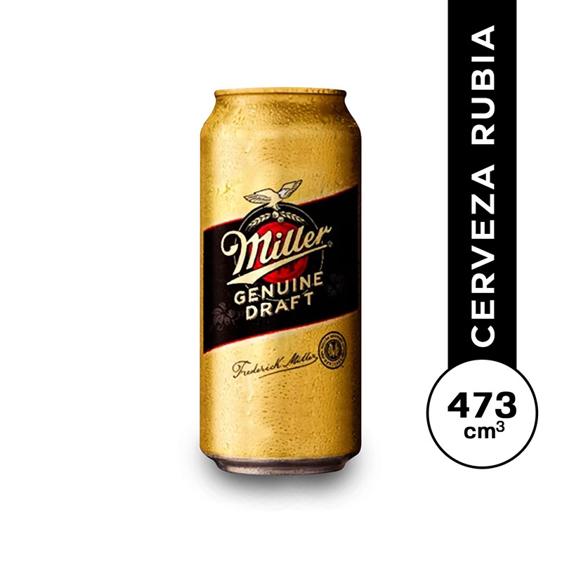 Miller Lager lata 473 ml.