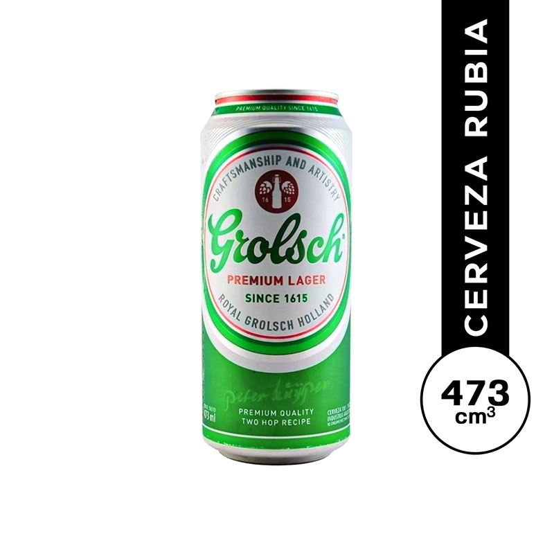 Grolsch lata 473 cc.