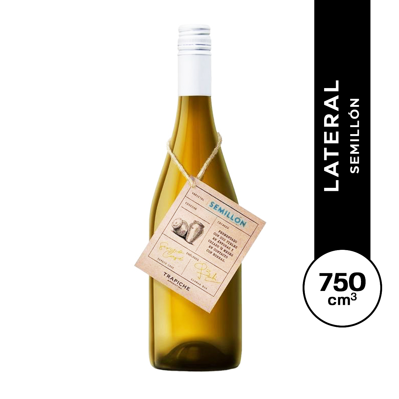 Lateral Semillón 750 ml.