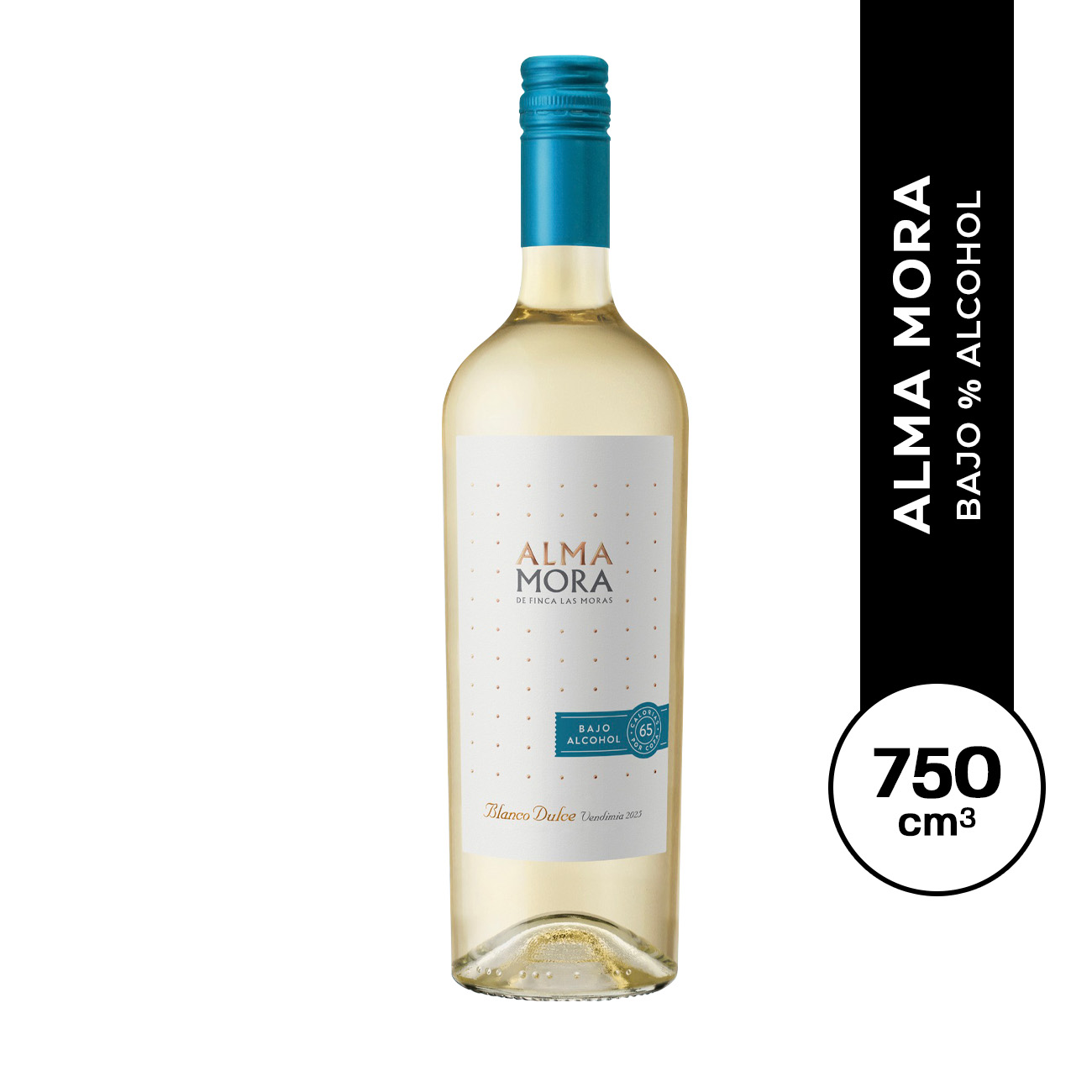 Alma Mora Blanco Dulce - bajo % de alcohol 750 ml.
