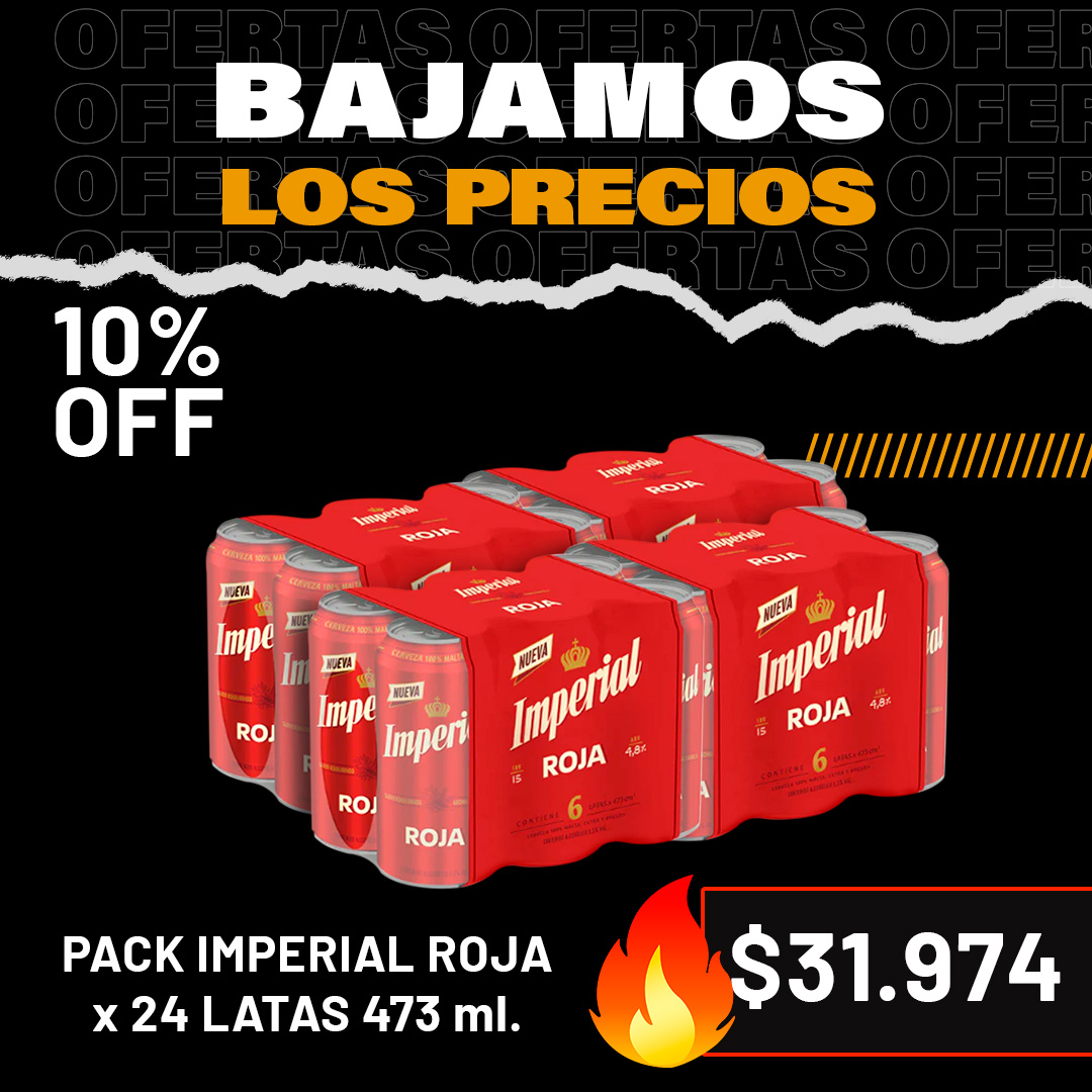 Promo exclusiva - 12 latas Imperial Roja 473 cc. - Sólo para retiro por el local