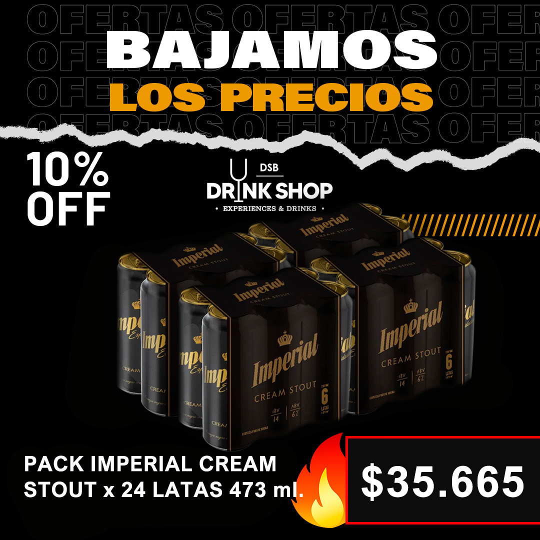 Promo exclusiva - 24 latas Imperial Cream Stout 473 cc. - Sólo para retiro por el local
