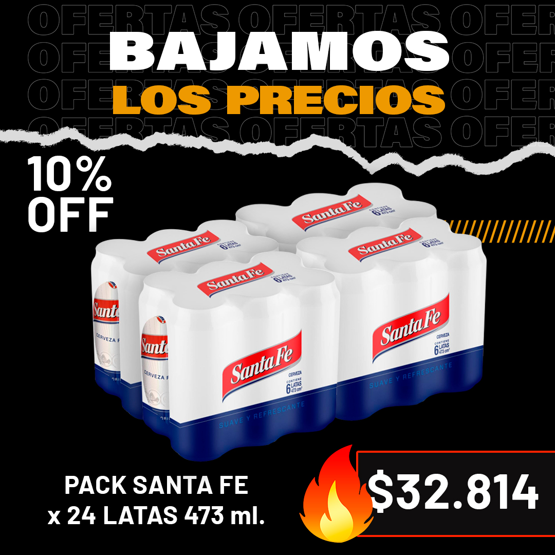 Promo exclusiva - 24 latas Santa Fe 473 cc. - Sólo para retiro por el local