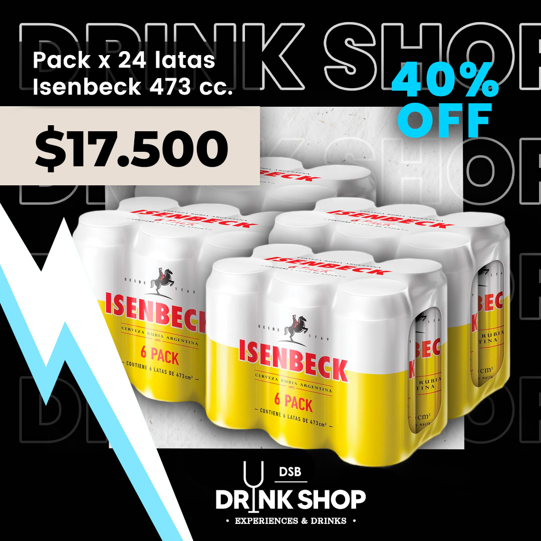 Promo exclusiva - 24 latas Isenbeck 473 cc. - Sólo para retiro por el local